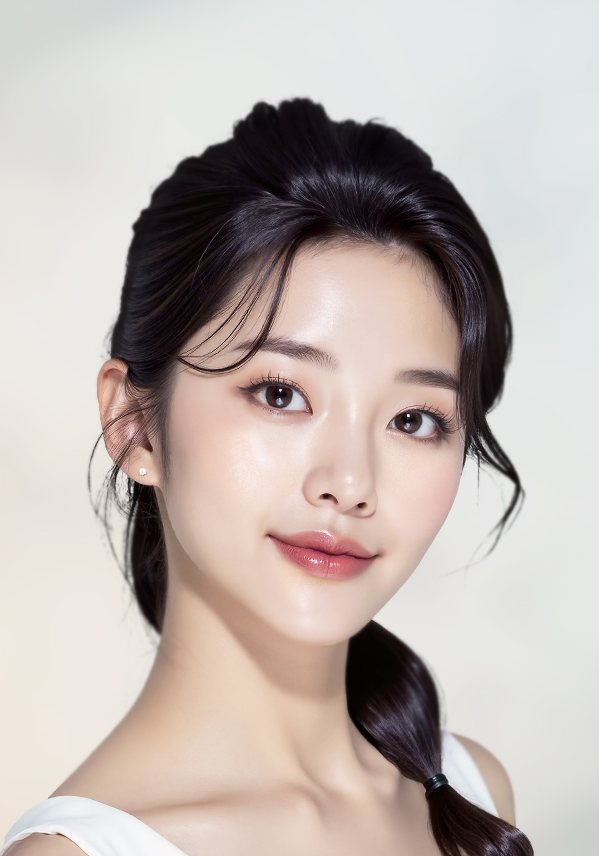 땋은 머리 여성 모델 미소